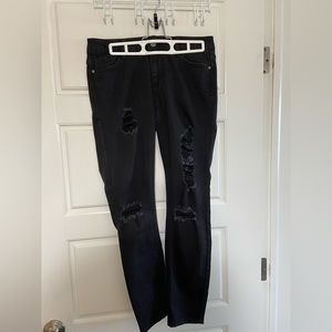BLUENOTES RIPPED BLACK JEANS SIZE 5